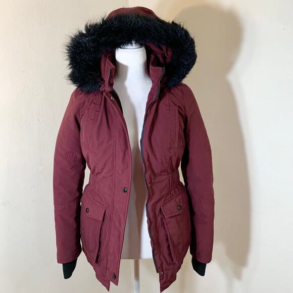 Express Red Down Puffy Jacket size XS - Picture 13 of 13